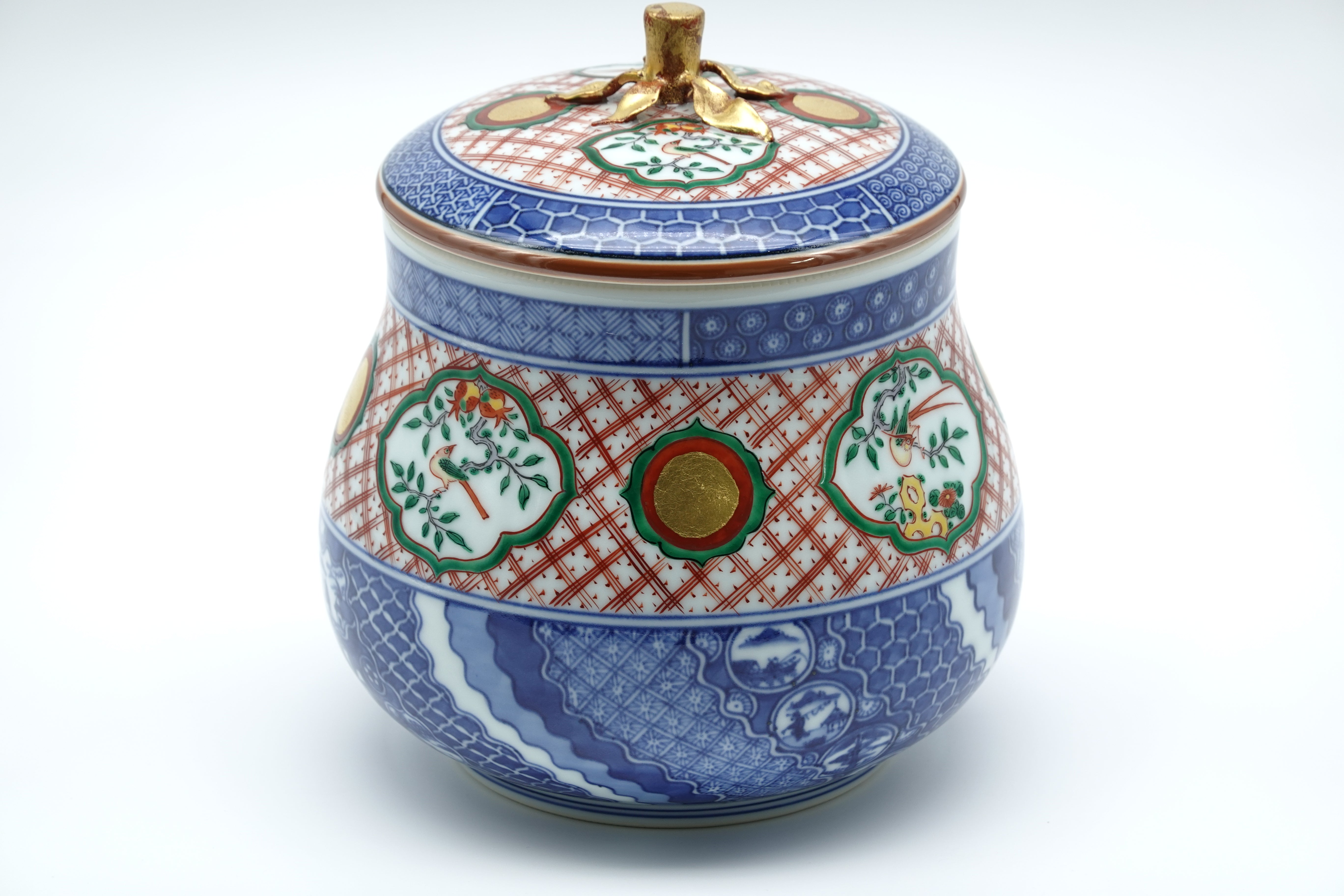 三浦竹泉（みうら ちくせん）祥瑞金彩砂金袋水指（しょんずいきんさい