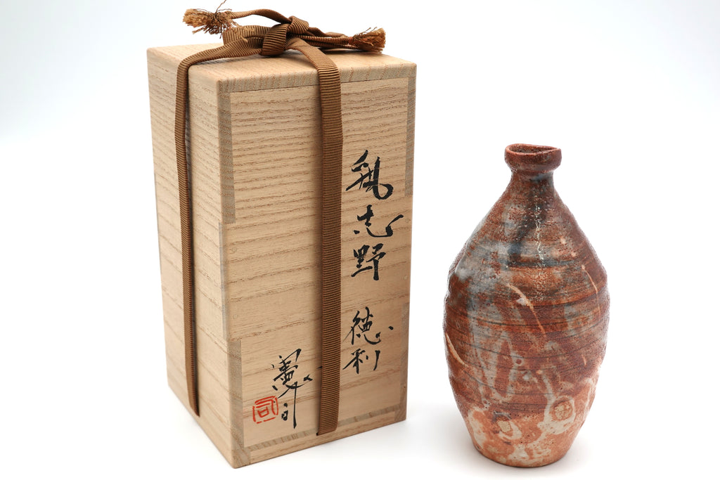 原 憲司　鼠志野　徳利（箱書 鼠志野徳利）