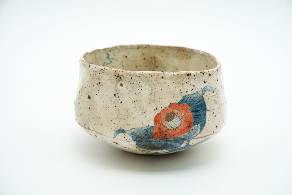 池田 省吾　粉引椿茶碗
