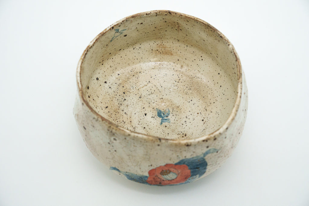 池田 省吾　粉引椿茶碗