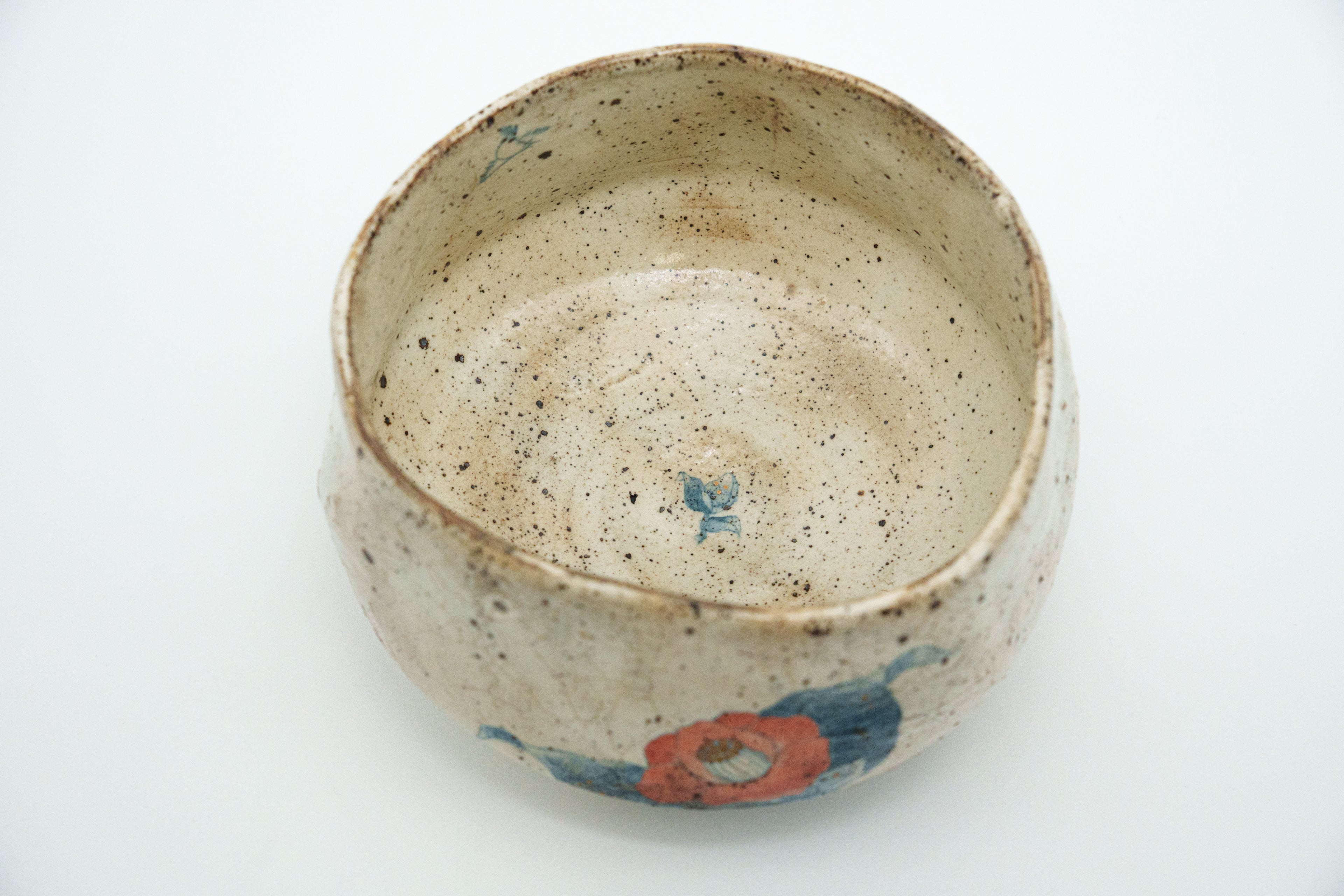 池田 省吾　粉引椿茶碗