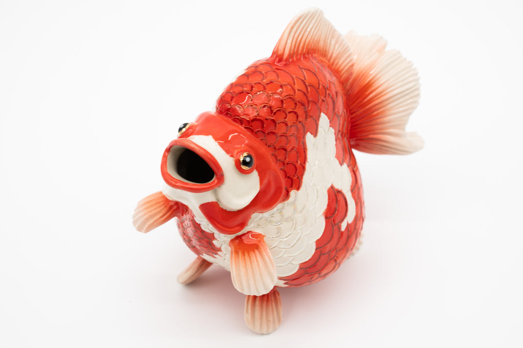 岡村 悠紀　金魚徳利（更科）