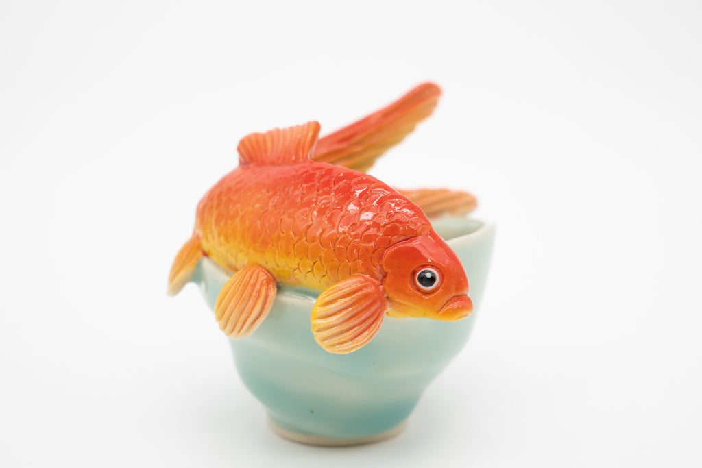 岡村 悠紀　金魚猪口（和金）