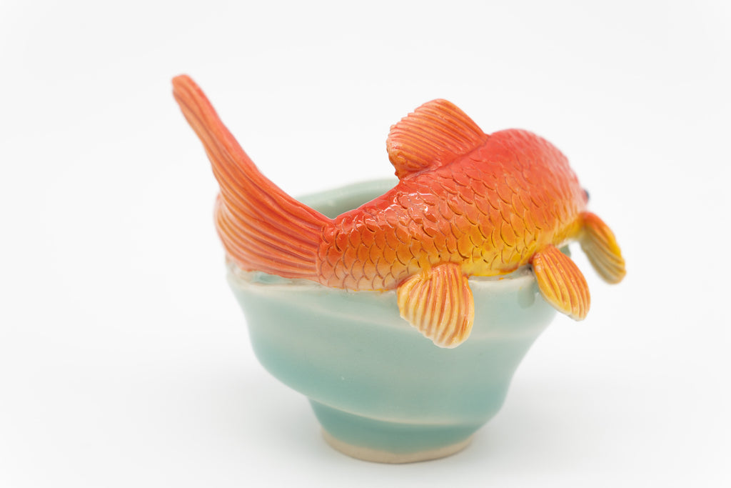 岡村 悠紀　金魚猪口（和金）